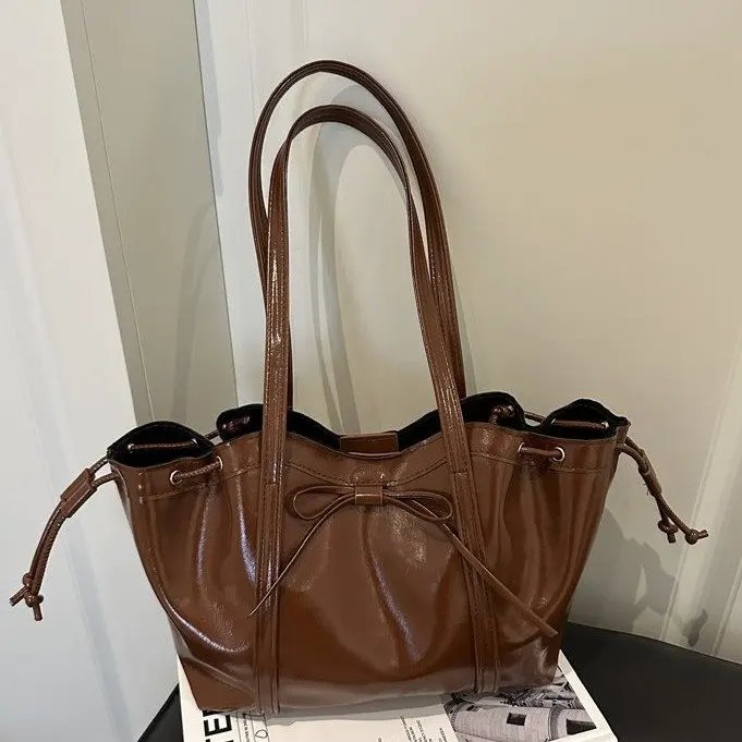 Fashionable Universal Women's Shoulder Bag  Knot Handbag Handheld Tote Bag Korean Style Bag for Ladies