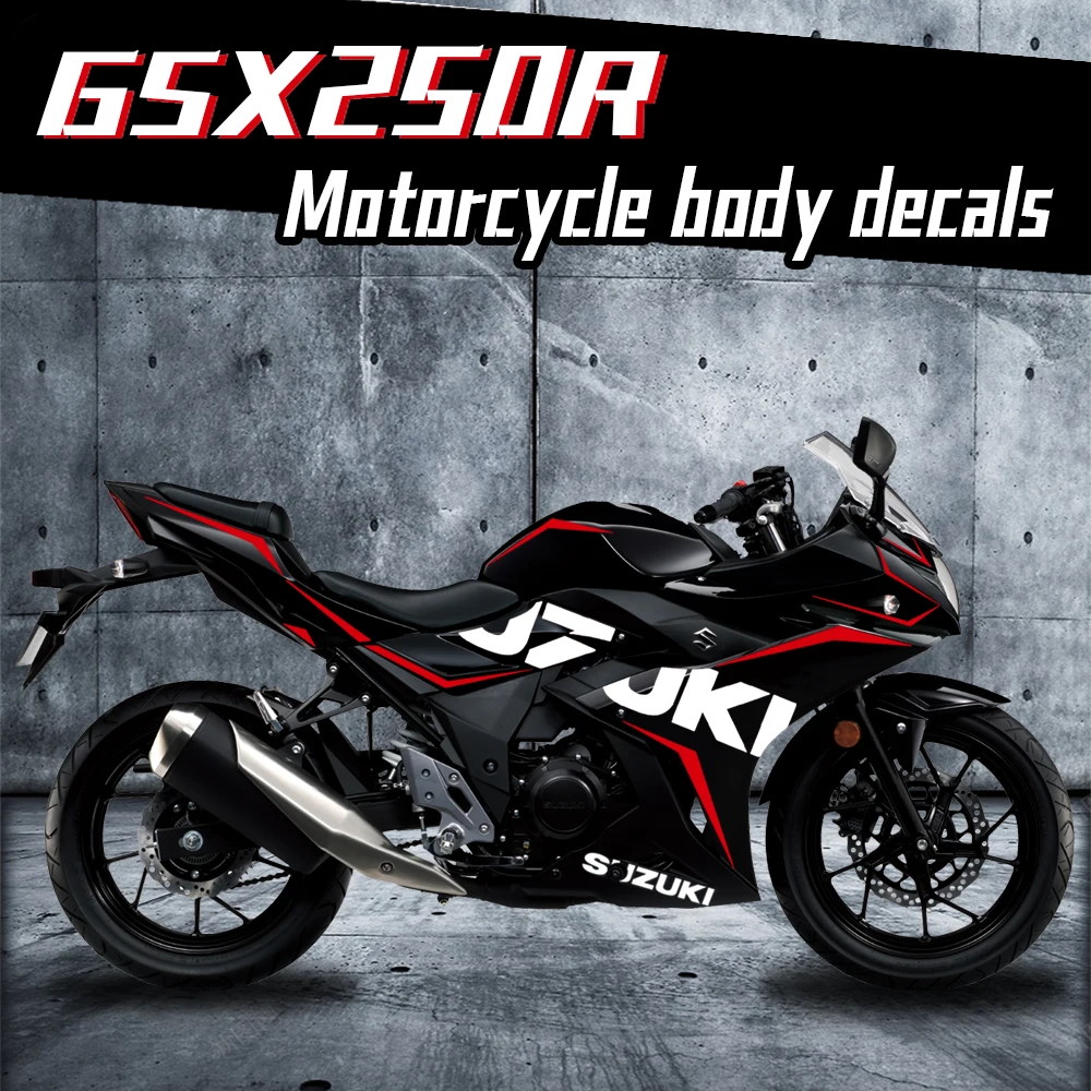 Für gsx250r motorrad reflektierende aufkleber streifen band zubehör dekoration wasserdicht für gsx250r körper abziehbilder