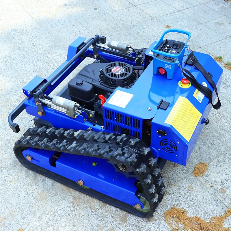 Customized Industrial Remote Control Lawn Mower - Simple Design 4-Stroke Automatic Small Crawler Commercial Farm Tool