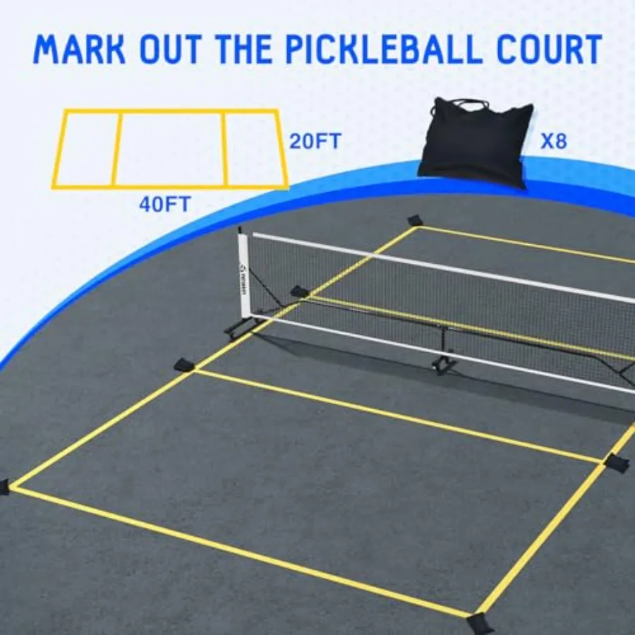 Portable 22FT Pickleball Net Set 6