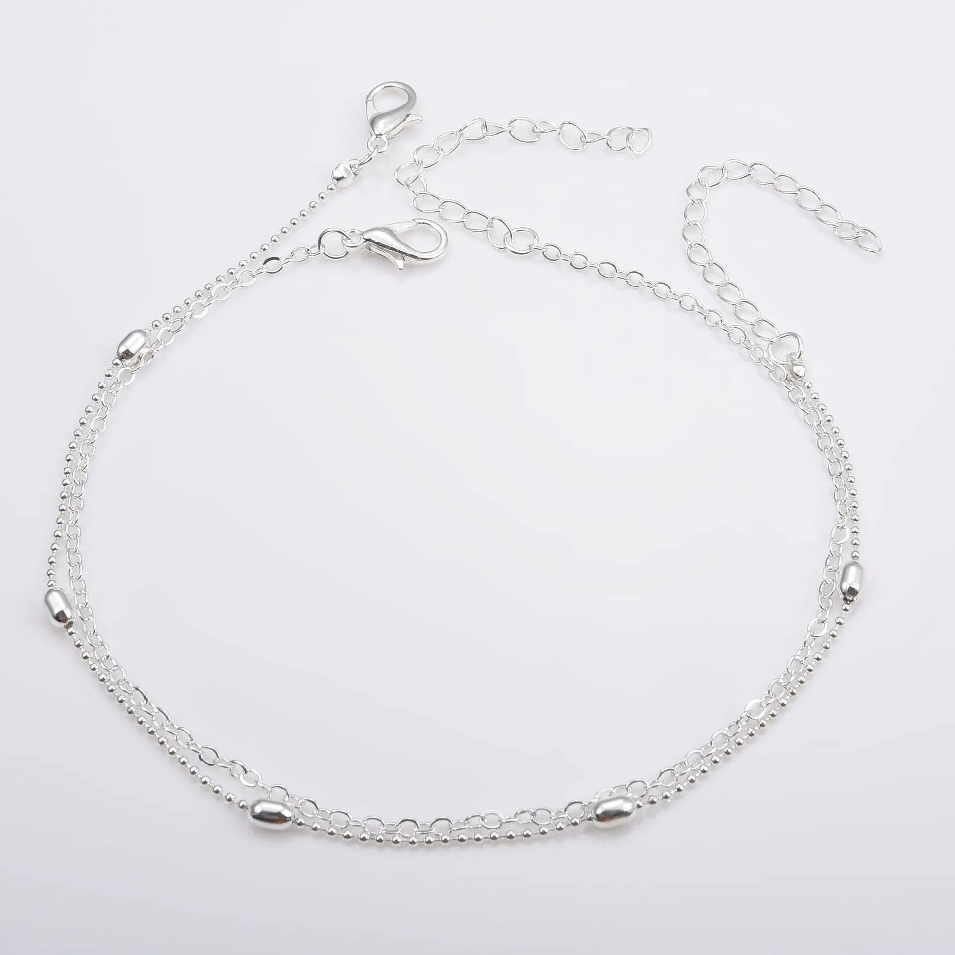 2Pcs/set Summer Beach Fashion New Double Layer Feet Chain Style Beach Feet Decoration Small Fresh Feet Chain
