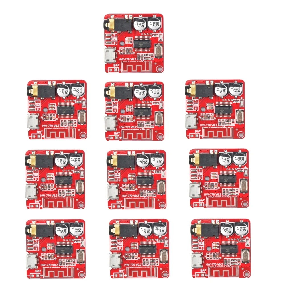 1-10 pezzo Bluetooth Audio Ricevitore Scheda Bluetooth 5.0 MP3 Lossless Car Audio Decoder Scheda Wireless Stereo Modulo Musica 3.7-5V