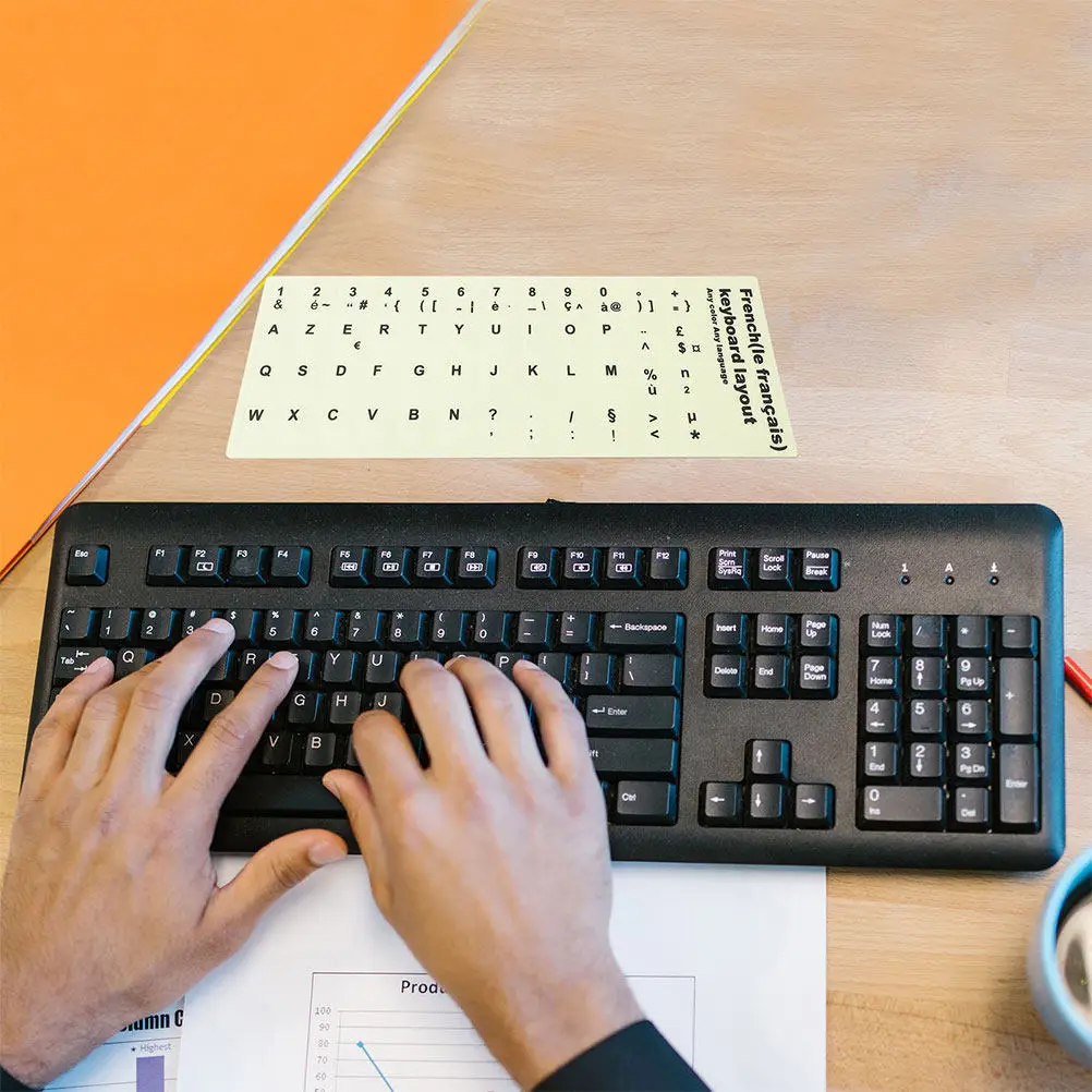 

2Pcs Universal Keyboard Stickers Glow in The Dark for Laptop Notebook Computer Large Print Luminous Key Replacements Functional