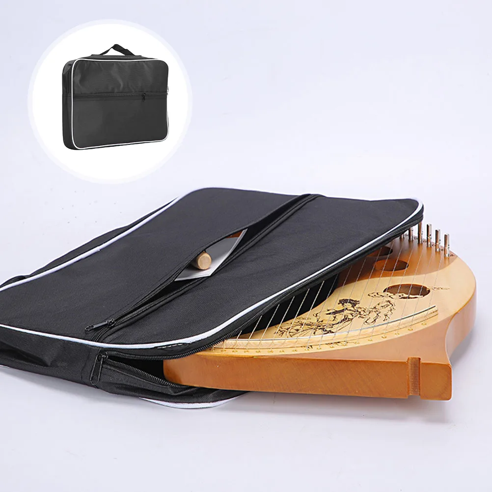 

Lyre Gig Bag Tote White Instrument 10-24 Notes Universal Lightweight Foldable Harp Bag Thickened Storage Pouch Portable Outdoor