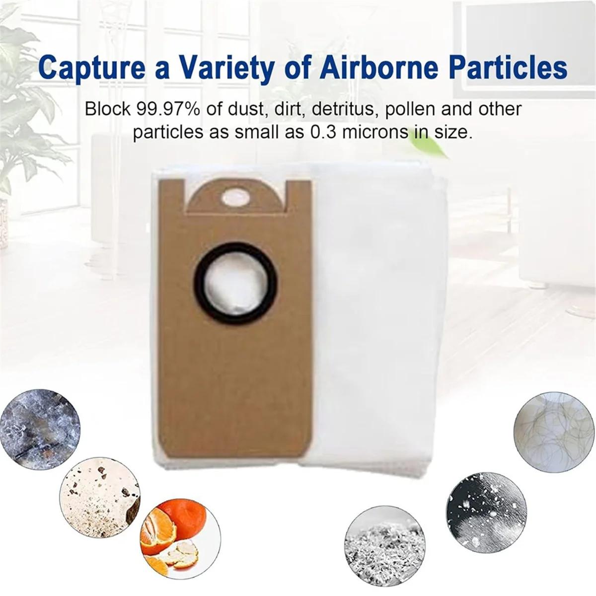 أكياس غبار المكنسة الكهربائية A01M لـ Laresar L6 Pro لـ Airrobo T10 + أكياس القمامة الغبارية ملحقات استبدال المجمع