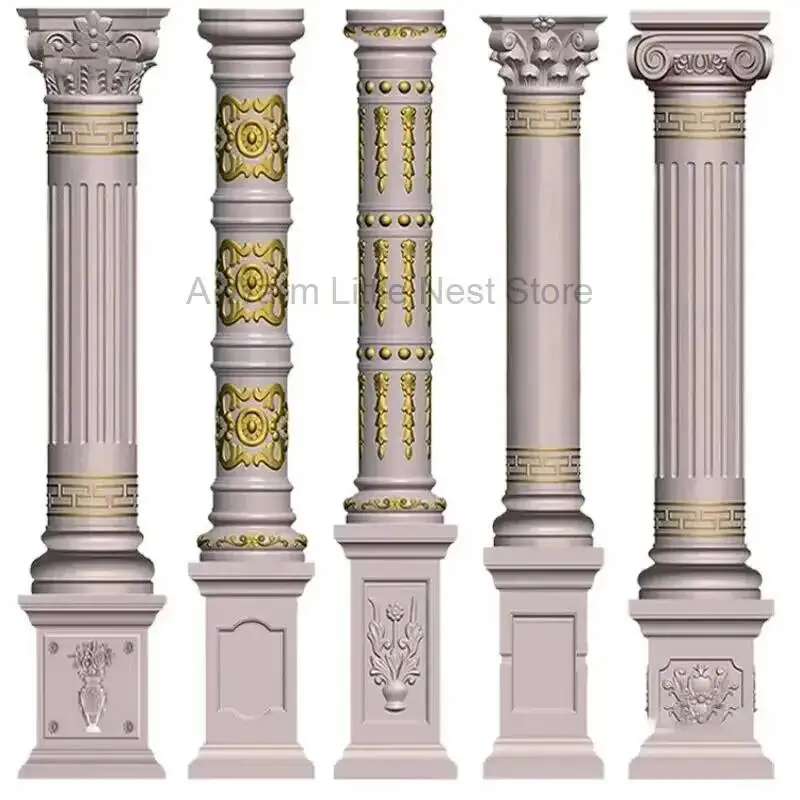 ABS Plastic Roman Column Villa Gates Column Molds Cement Column Square Pier Mold European Architectural Fence Garden Decorations