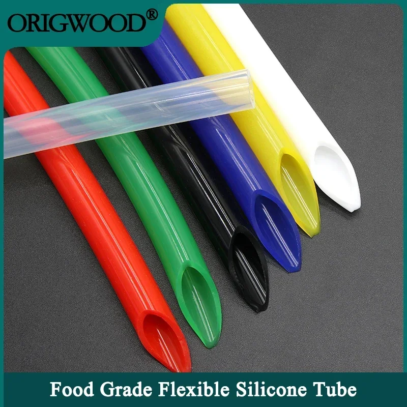 Tubo flessibile in Silicone da 5m diametro 0.5 1 2 3 4 5 6 7 8 9 10 11 12mm tubo flessibile per acqua in gomma morbida non tossica colorata per uso alimentare