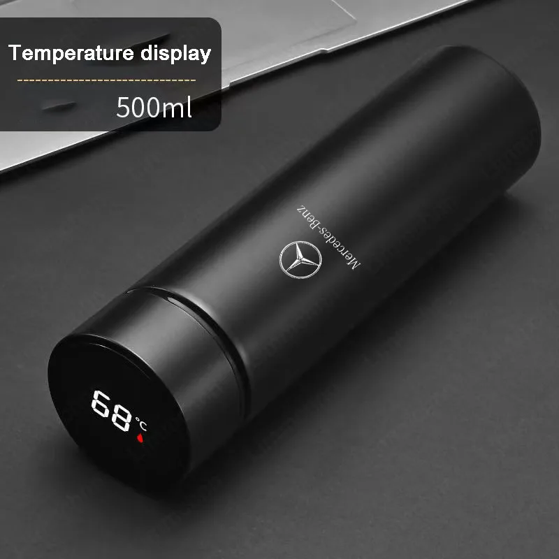 304 Stainless Steel Thermos Cup For Mercedes benz AMG W204 W205 W209 W210 W211 W212 GLA GLE CLA Smart Display Vacuum Water Cup