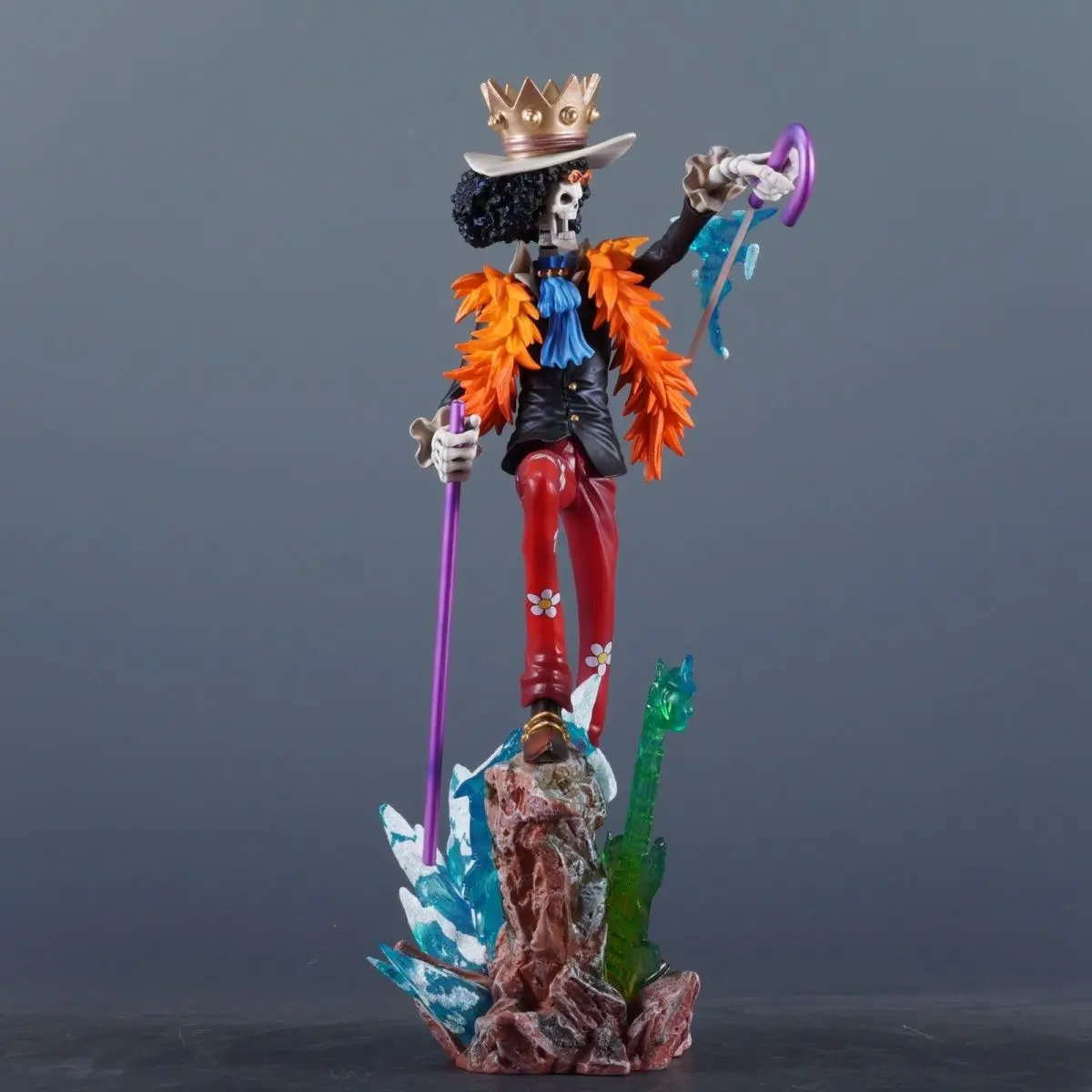 

LK Studio One Piece LX Brook Blackbeard Skull 12.99Inch/33cm Zoro Figura de Anime Can move PVC Collect Mode ornament Toys Gifts