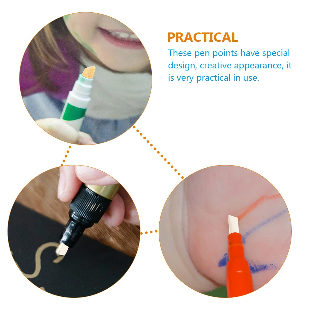 

50Pcs Paint Marker Nibs Replacement Pen Tips for Oil Painting Markers Smooth Flow Nibs Universal Fit for Art Classroom