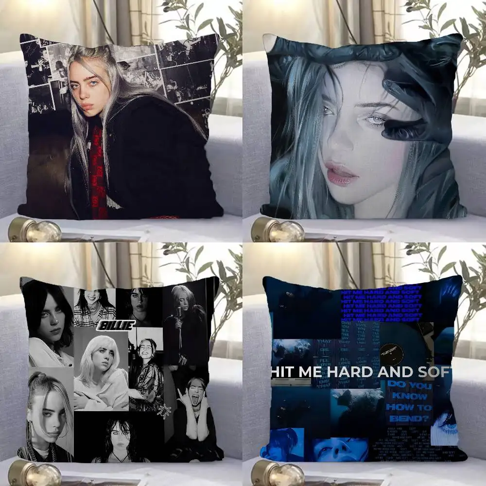 

Hot B-BillieS Hit Me Hard And Soft Pillow Covers Cartoon Sofa Decorative Home Double-sided Printing Short Plush Cushion Cover