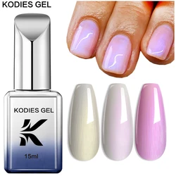 KODIES GEL Shell Pearl Gel Nail Polish 15ML Pink Beige Mermaid Aurora Shimmer Nails Hybrid Gel Varnish for Manicure Studio Salon