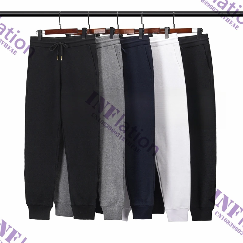 

Men's pants striped Waffle cotton knitted sports casual sweatpants tide spring autumn couple slim-fit trousers