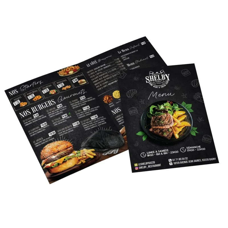 custom.Custom Printed Service A3 A4 A5 A6 Poster Restaurant Menu Booklet Brochure Pamphlet Folded Leaflet Flyer Printing