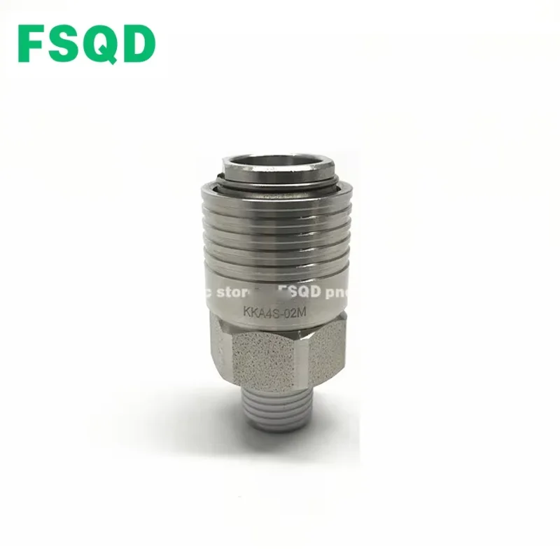 KKA4S-02M KKA Series S Couplers Stainless Steel Type KKA-S-M Socket With Check Valve Male Thread Type