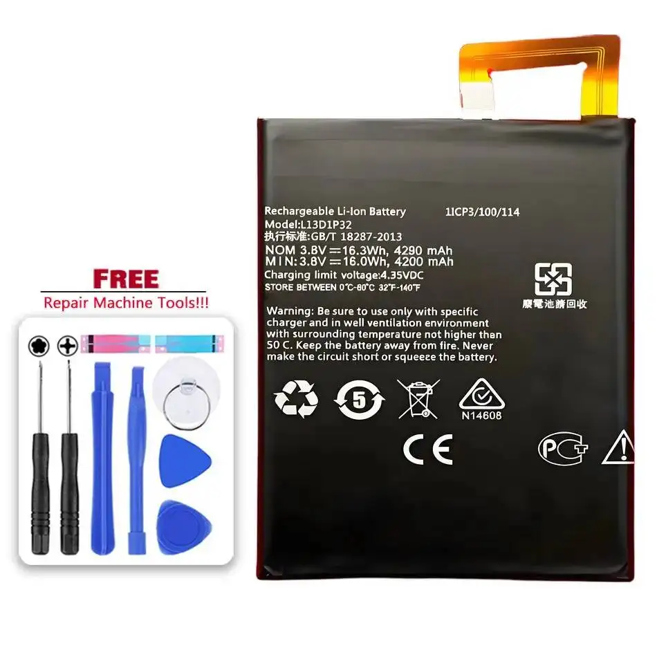 Battery L13D1P32 4290mAh For Lenovo Tab S8 S8-50 S8-50L S8-50LC S8-50F Tab 2 A8-50 A5500 A8-50F A8-50LC TAB3 8 TB3-850F TB3-850M