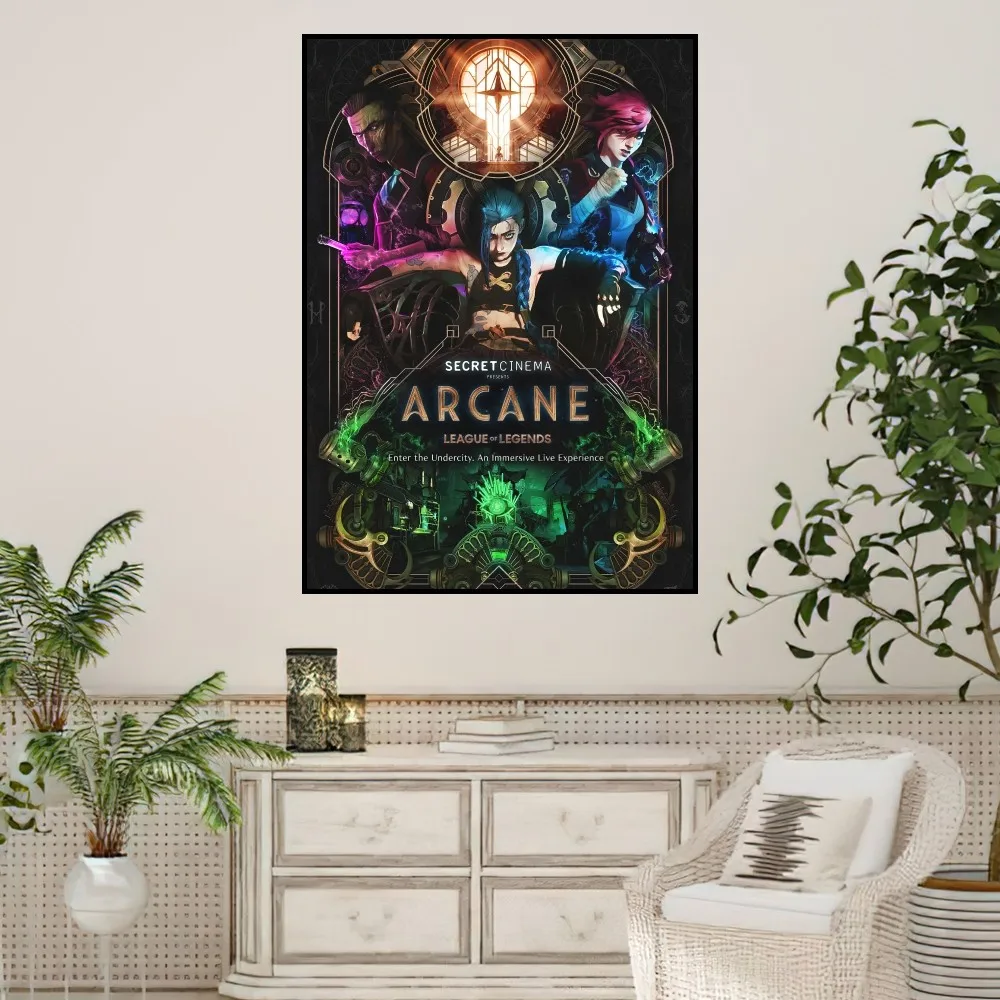 Arcane League of Legends Poster Prints Wall Sticker Painting Bedroom Living Room Decoration Office Home Self Adhesive