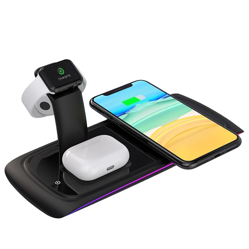 

New Arrivals 2020 15W Qi 3 in 1 Fast Wireless Charger for Oppo iPhone Samsung