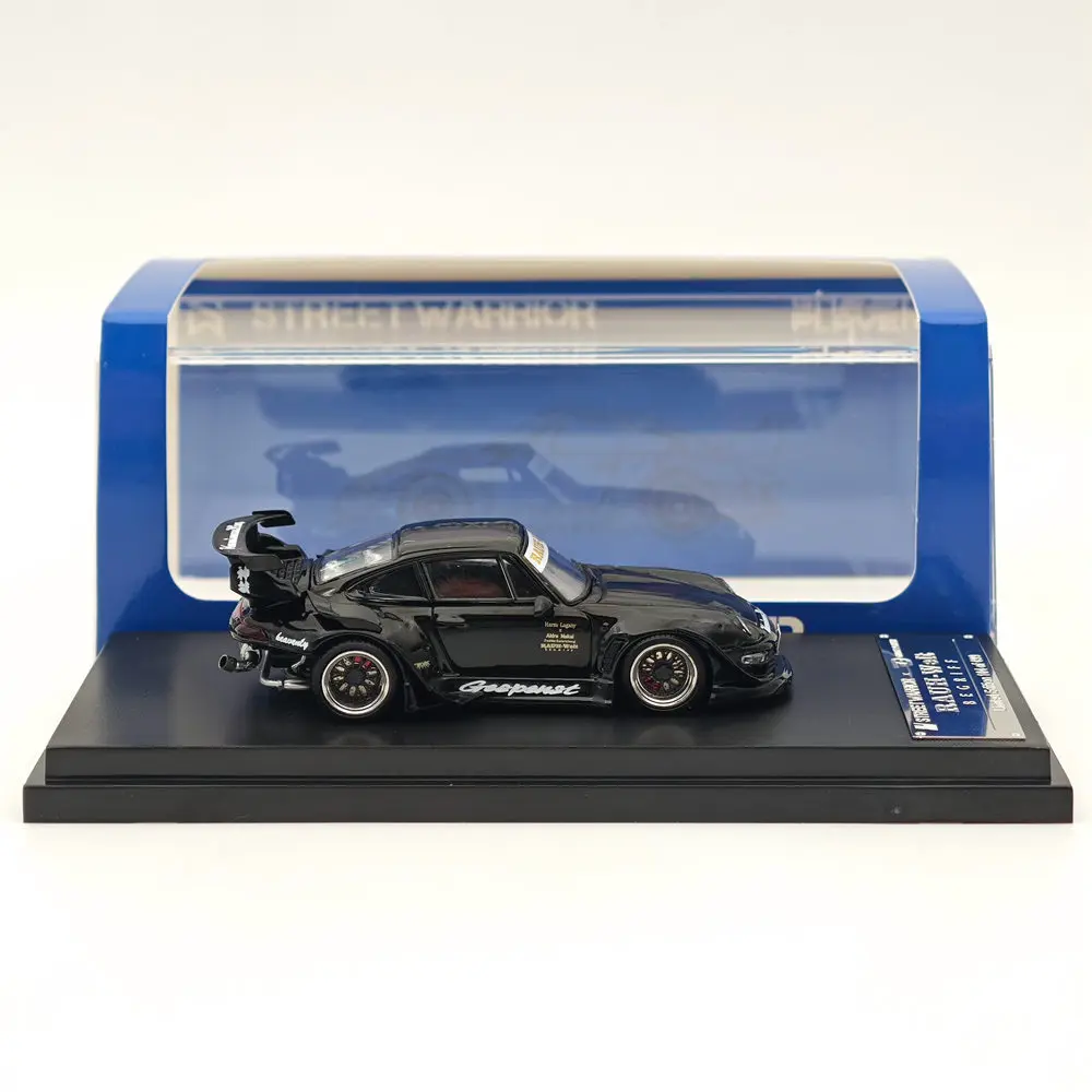 Street WARRIOR SW 1:64 RWB 993 Rauh-Welt Sport Car Diecast Model Car Limited Collection Toys Black