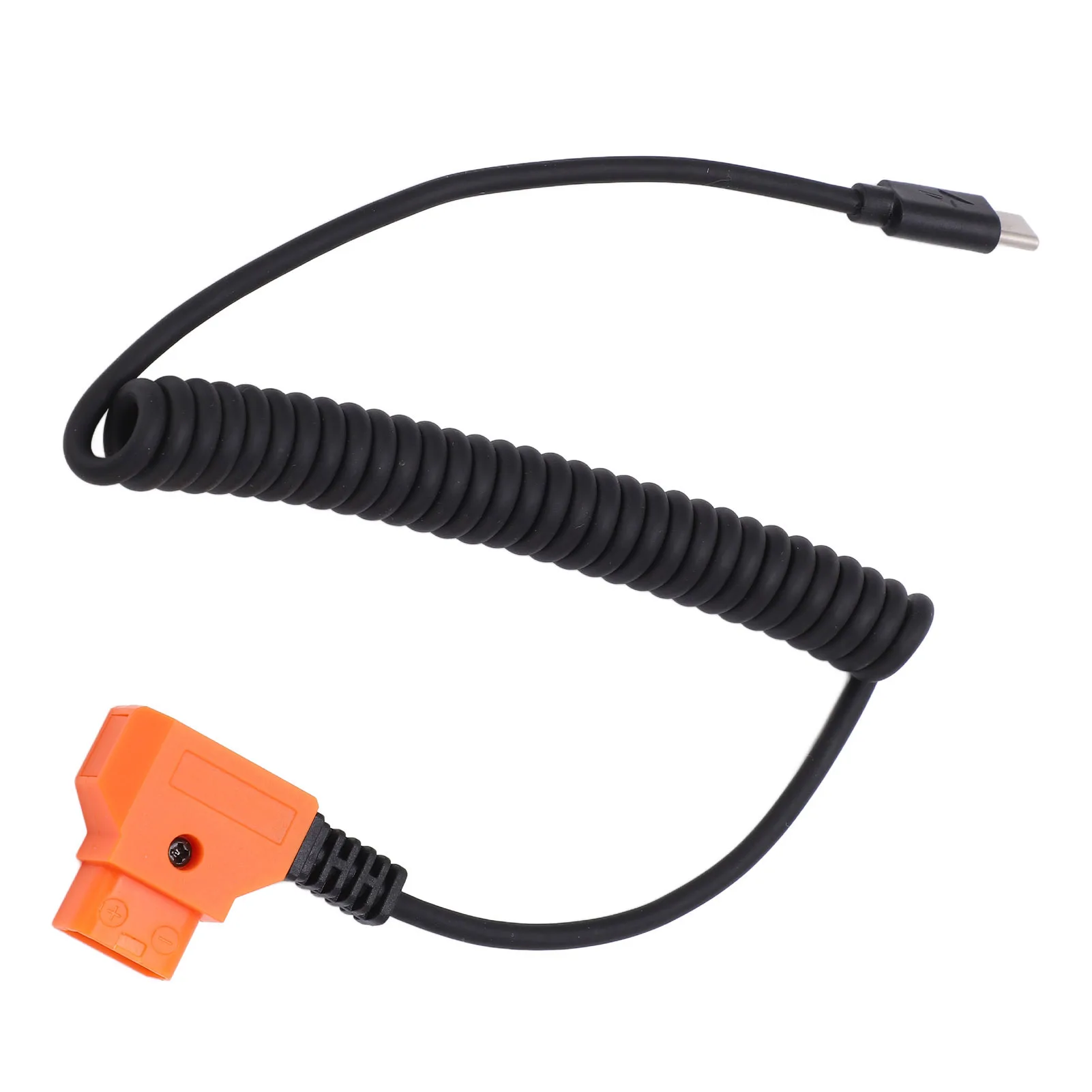 ZK20 USB C Power Flexible Cable to D Tap Coiled Power Cord for V Mount Battery