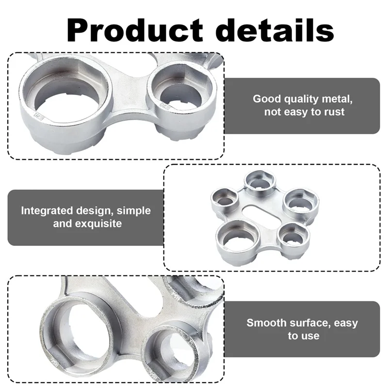 

Инструмент для снятия аэратора крана ABVJ-10 в 1, адаптированный для подключения к внешней резьбе, ключ для аэратора, металлический ключ для аэратора, инструмент