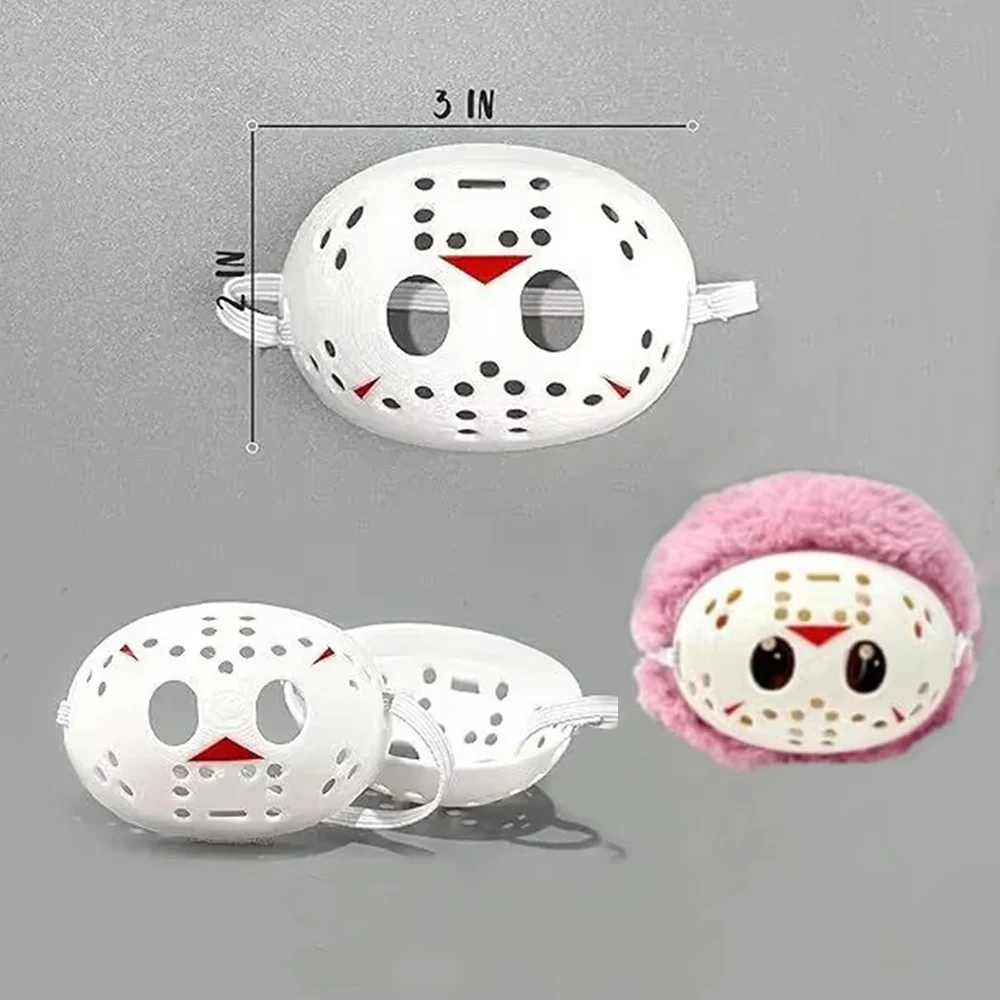 

Halloween Ghost Scary Mask Decoration Gift DIY Creative Clothing for Labubu Doll Accessories Halloween Costume