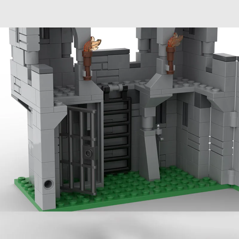 MOC bouwstenen middeleeuwse miniatuur kasteelmodel beeldjesset van 528 stuks - creatieve montagespeelgoedset, waardige collectie