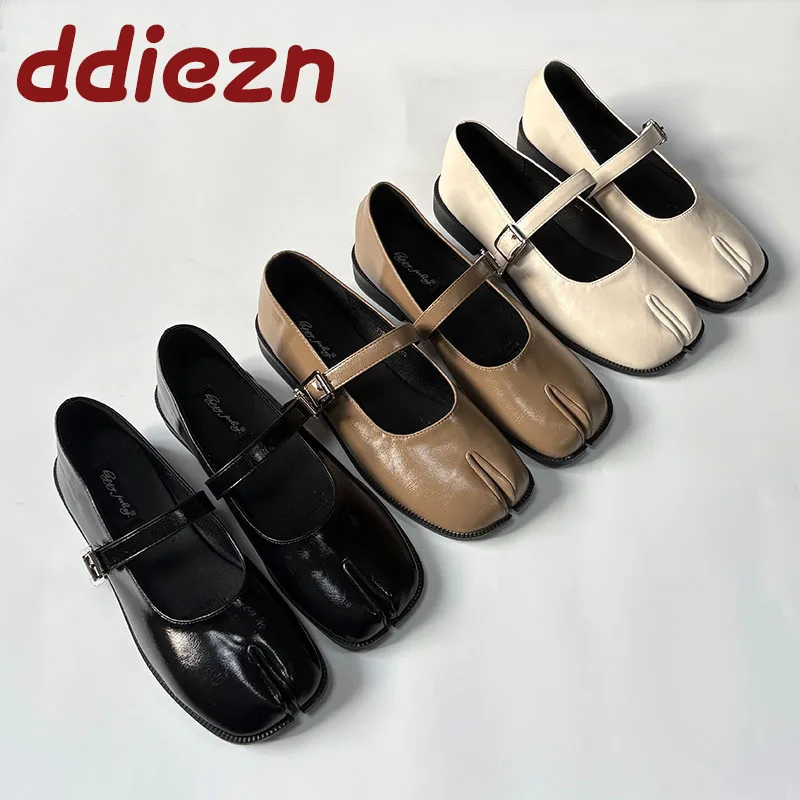 

Fashion Strange Toe Women Mary Janes Flats Shoes Summer Spring Female Shallow Footwear Buckle Strap Ladies Flats With Shoes