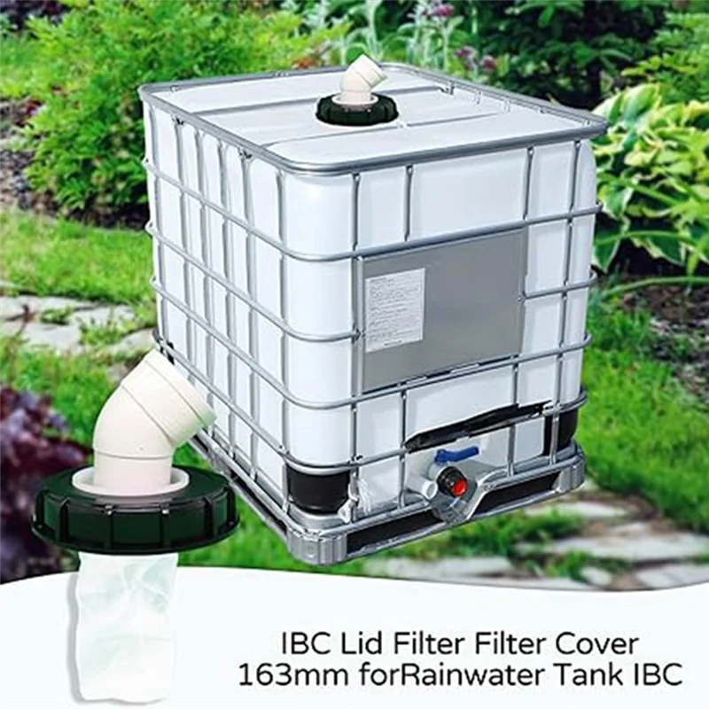 

ABFS Suitable For IBC Ton Barrel Replacement Extension Tube 45 Degree Rainwater Tank Plastic Cover, Filter Cover With Filter,