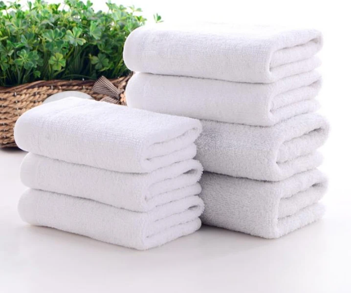 

White Cotton Towel Hotel Towels Face Towels Bath Towel For Adults High Absorbent