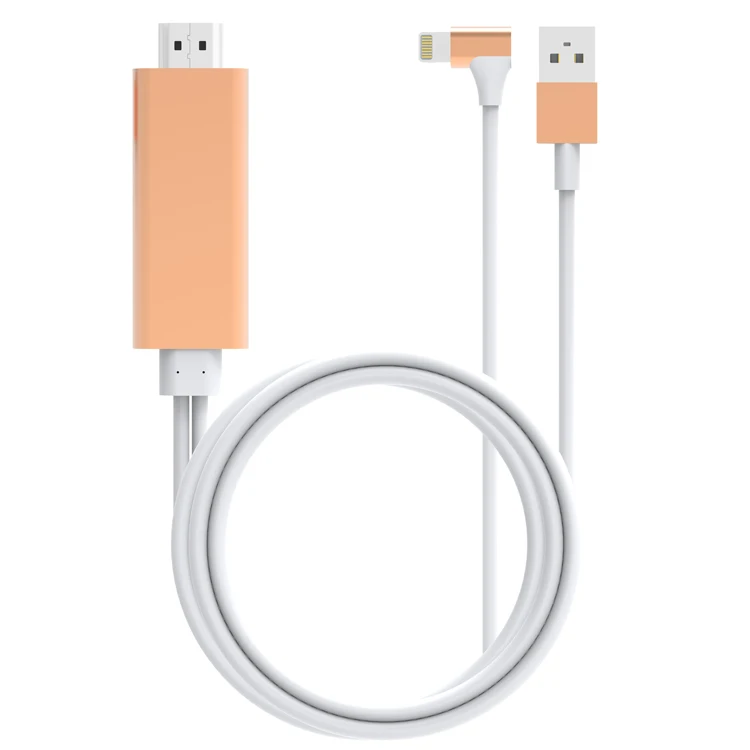 AIRSKY Customized Lightning to HDMI USB Power Mobile Mirroring Live HDTV Adapter MHL for Iphone Ipad Huawei Samsung Android TVs