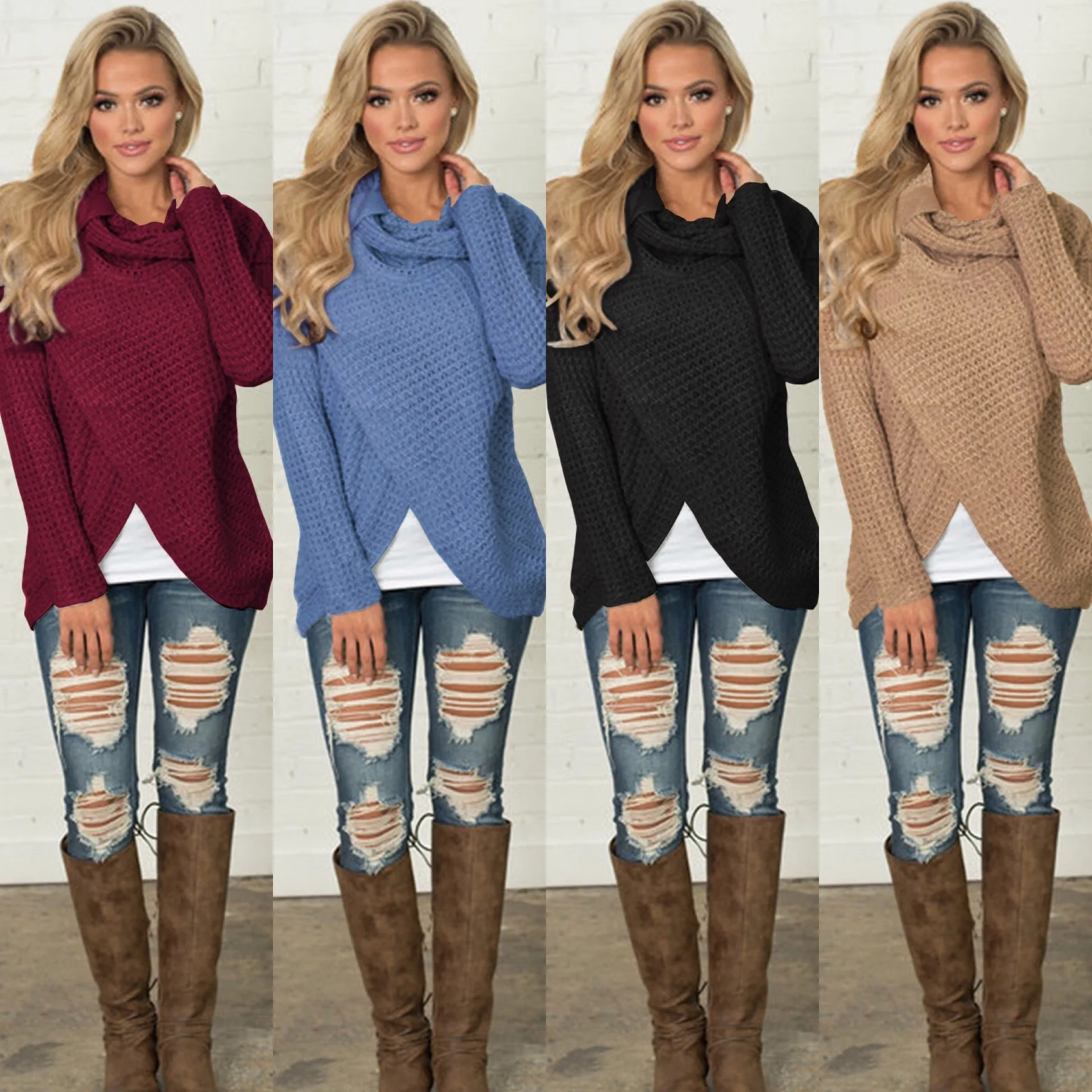 Women's Autumn And Winter Long Sleeve Versatile Knitted Cardigan Top Sweater