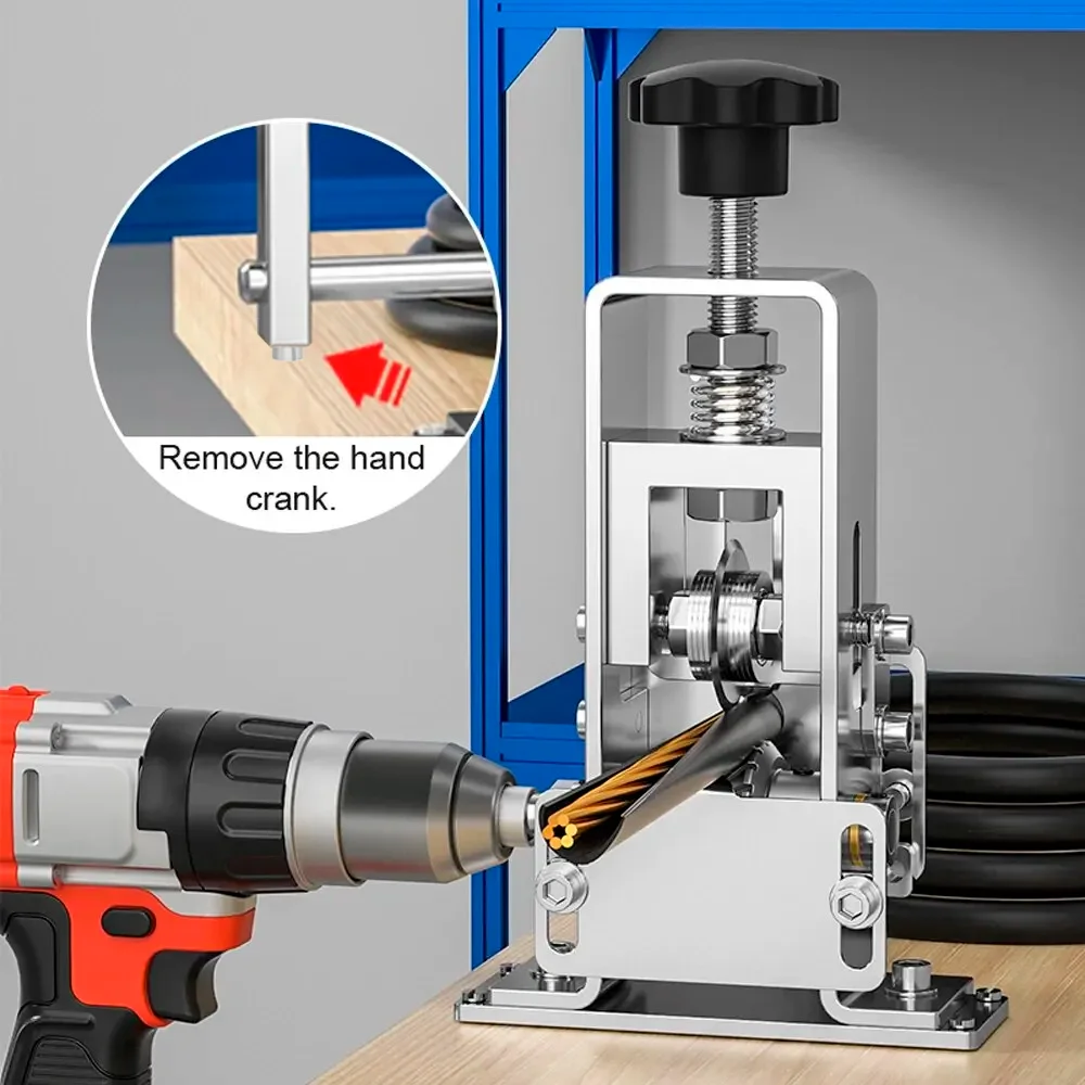 1-25mm Copper Wire Stripping Machine, Portable Drill-Powered Wire Stripper, Household Wire Peeler Tool,Manual Cable Repair Tool