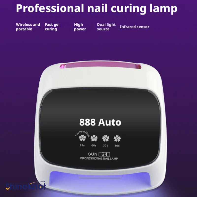

SHINEKNOT High-Power Wireless Rechargeable Nail Art Lamp Dual-Light Source Infrared-Sensitive Nail Tip Curing Lamp 365-405nm