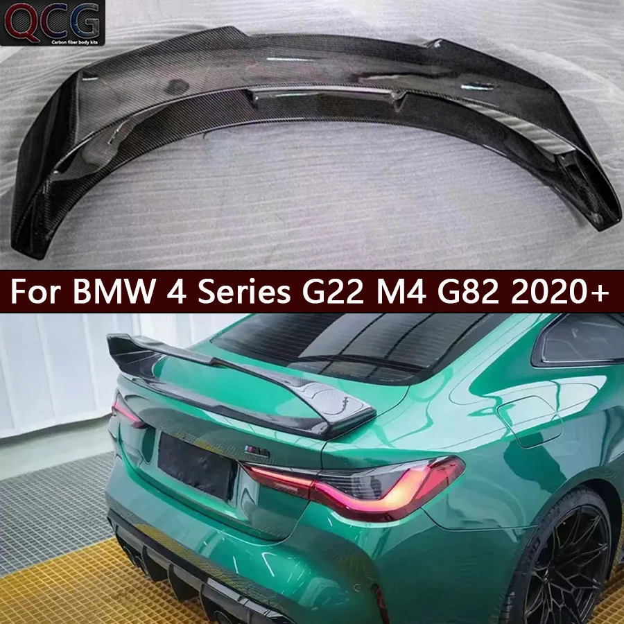 

For BMW 4 Series G22 425 M4 G82 Carbon Fiber Tail fins Rear Trunk Spoiler Guide Wing Trunk Diverter Car Accessories Body Kit