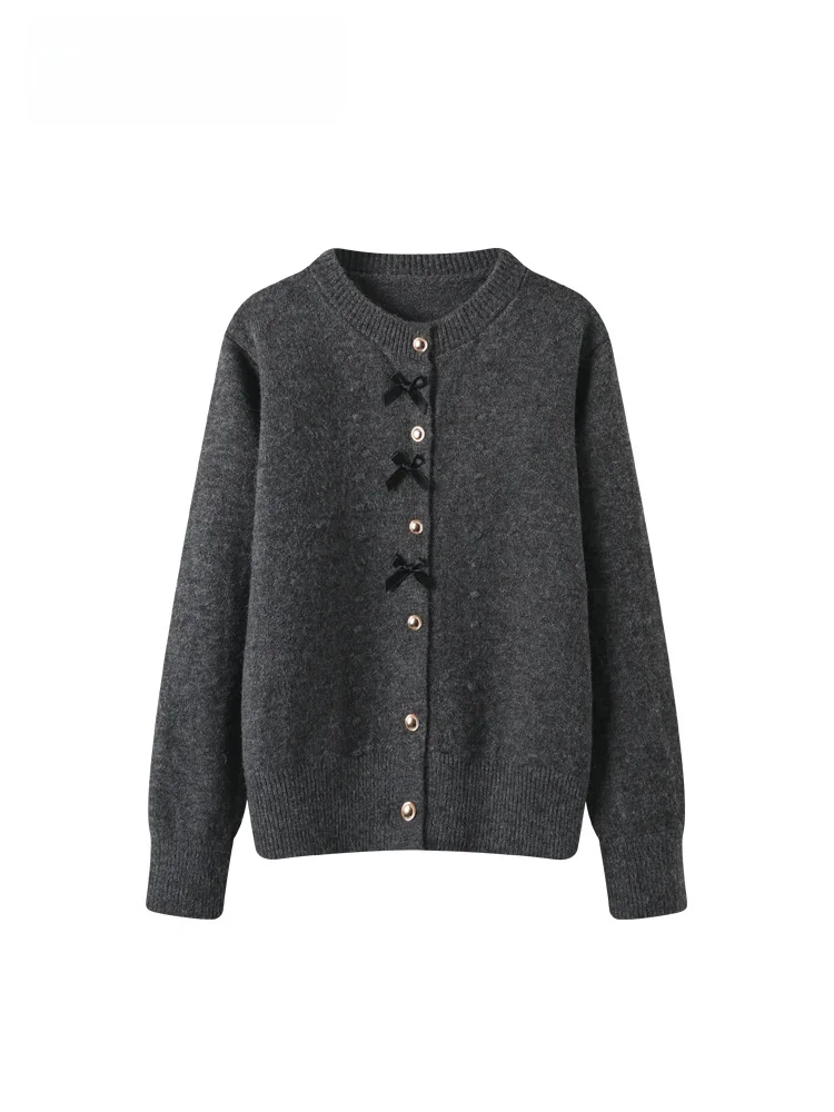 

Женский вязаный свитер больших размеров с круглым вырезом и длинными рукавами, повседневный, свободного кроя, весенняя новинка для полных женщин