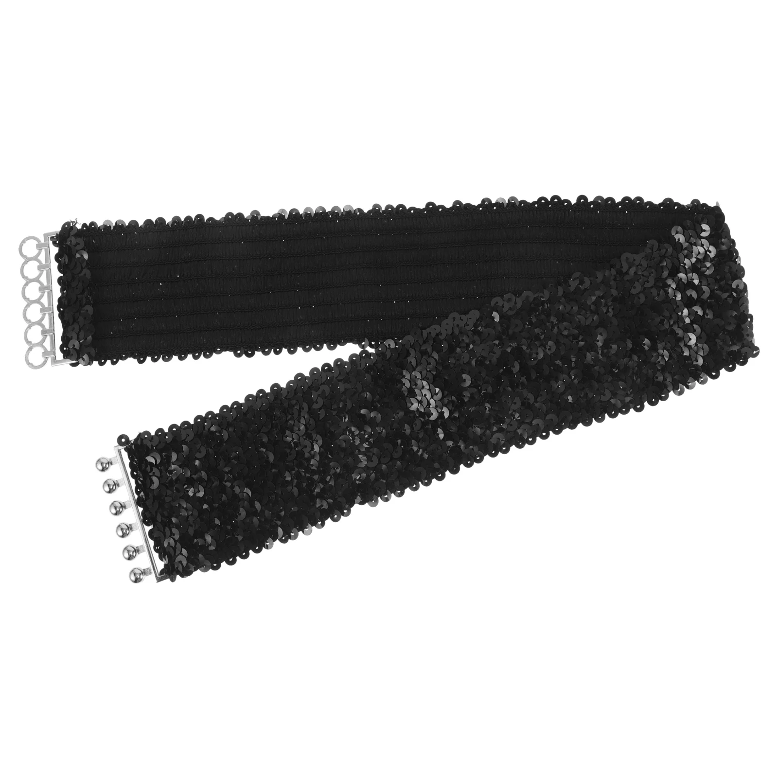 

Sequin Belt Elastic Waist Wide Women Stretchy Fashion Dance Dress Decorative Sequins B Jean Supply Female Accessory