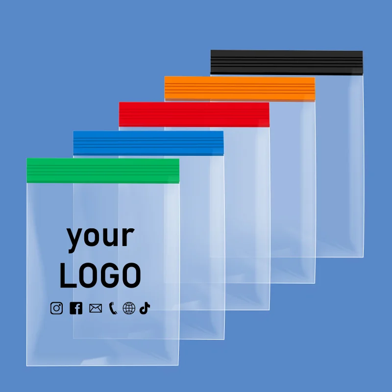 100 Plastik-Ziplock-Beutel Kleine Schmuck-Aufbewahrungsbeutel Verpackungsbeutel mit Möglichkeit zur Individuellen Logodruck