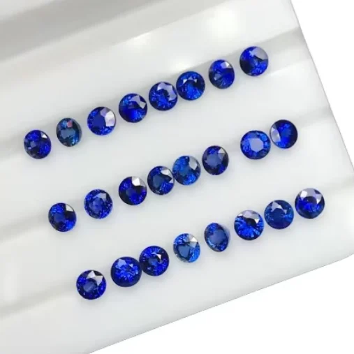 

Messi Gems Royal Blue 2mm~5mm Lab Grown Sapphire Gemstone Round Gemstones