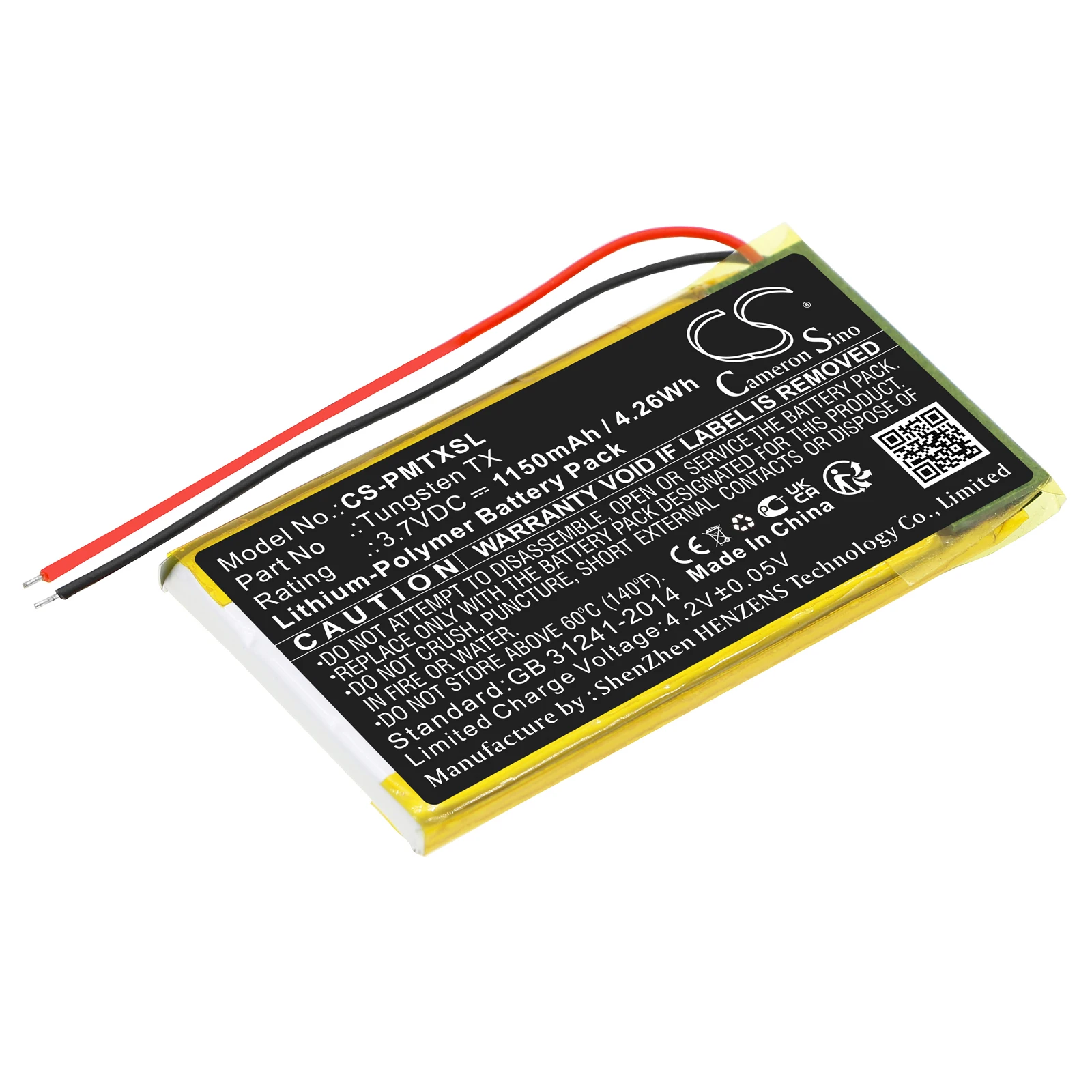 Batería Li-Polymer PDA, batería para Pocket PC de Palm, 3,7 V, 1150 mAh, modelos compatibles: Tungsten TX