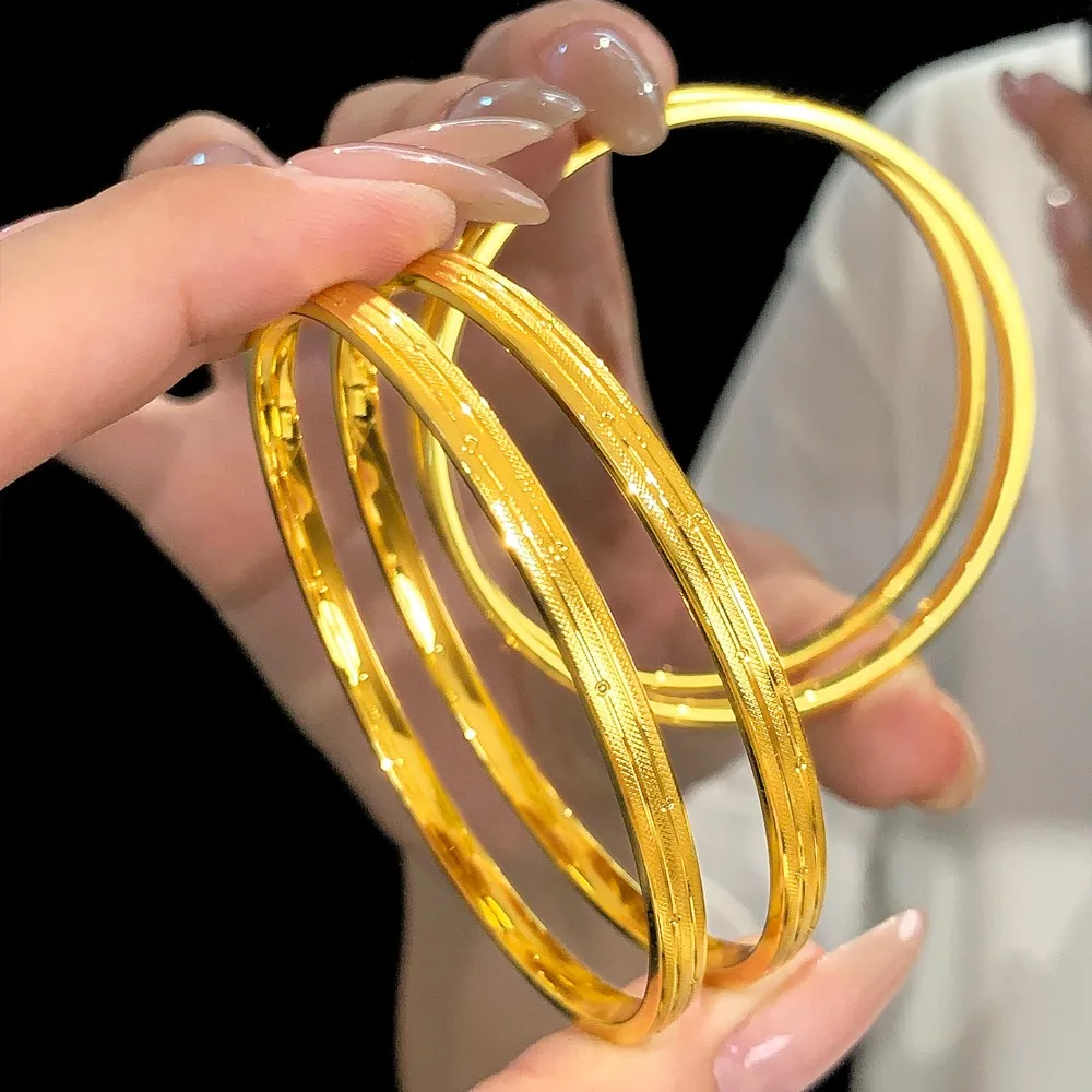Draw craft star River bracelet simple style all match closed bracelets 9999gold