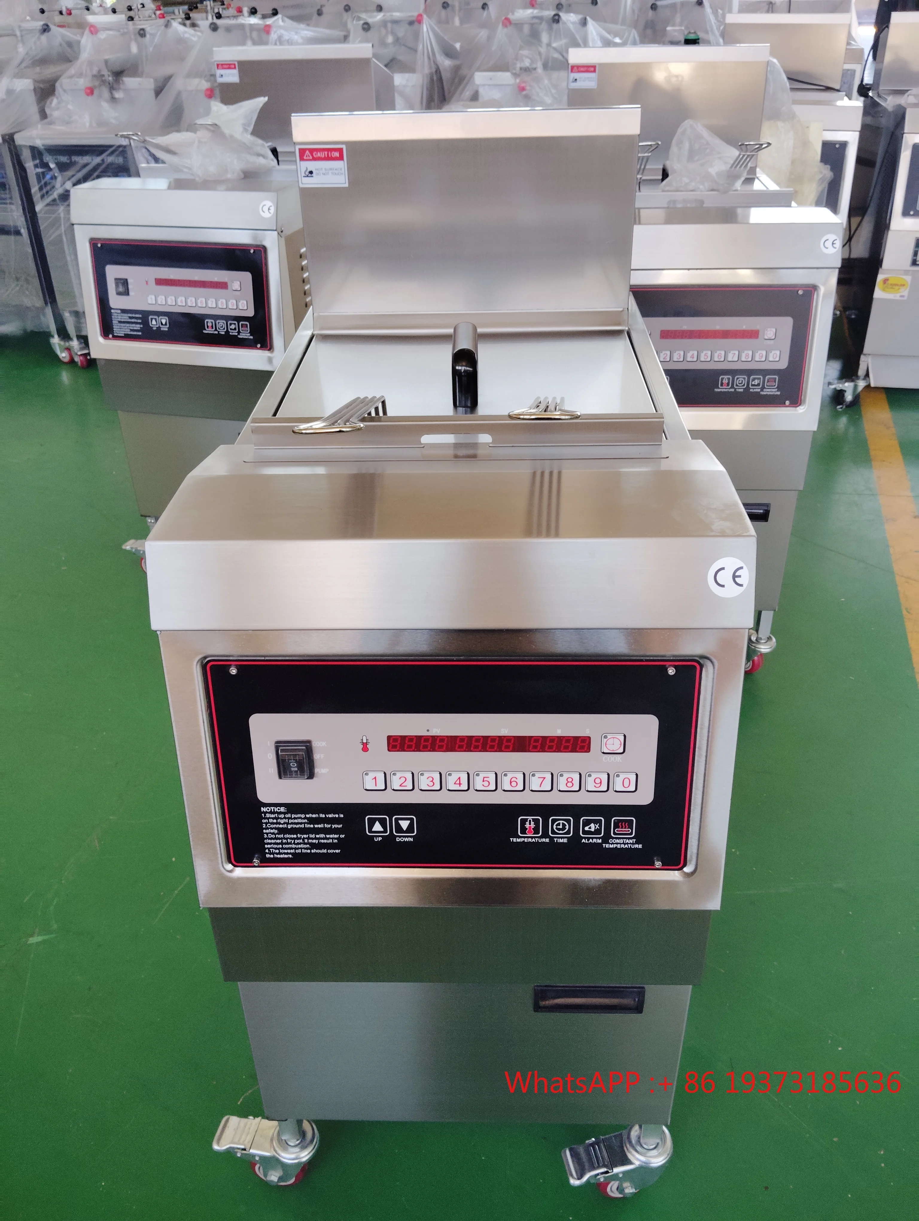 KFC Restaurant Automatic With Oil FIlter Henny Penny Open Pressure Chicken Fryer Gas Pressure Fried French Fries Machine view 2