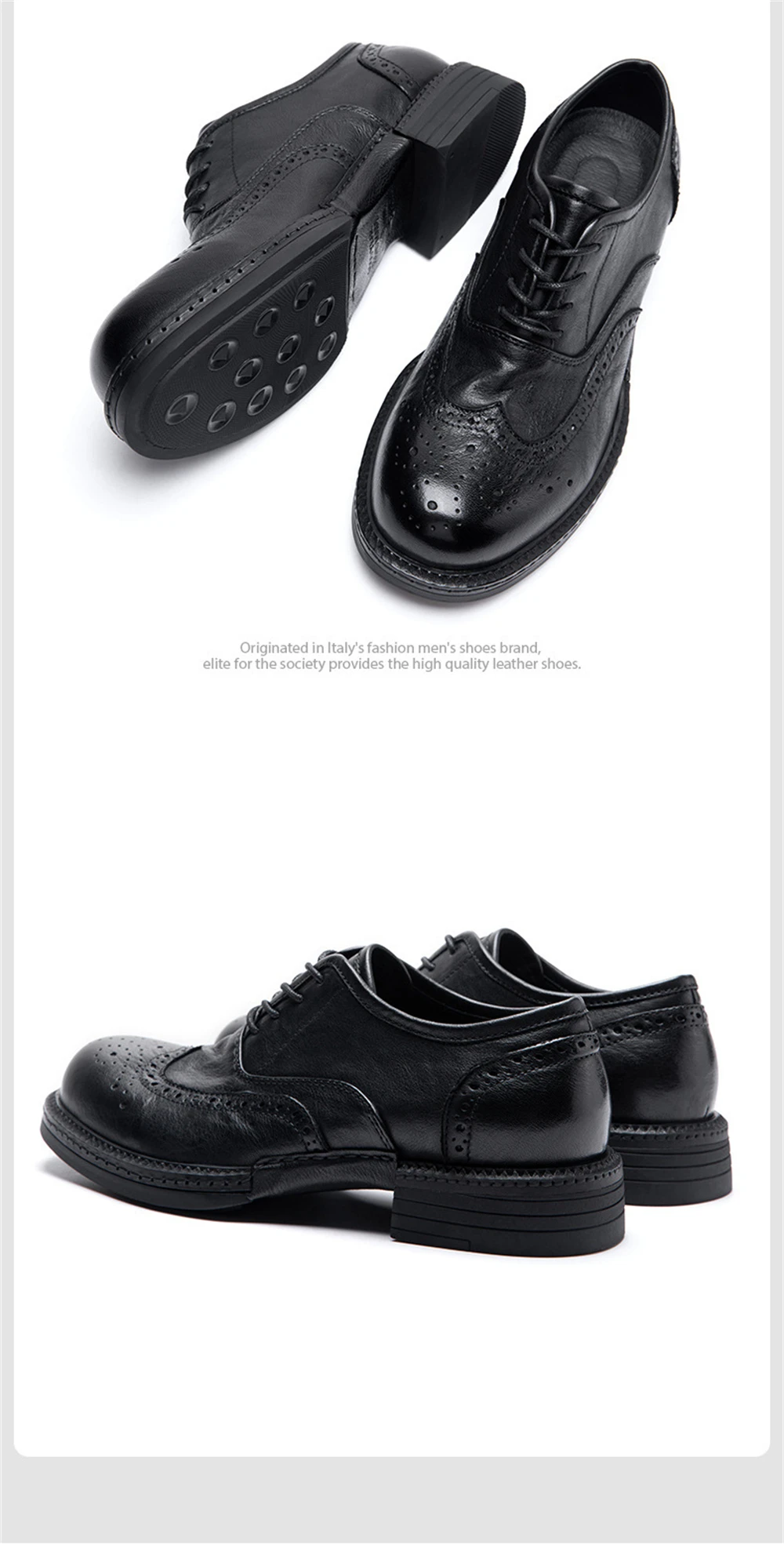 Zapatos Vintage de cuero genuino para hombre, zapatos de alta calidad, vestido Formal clásico de lujo para hombre, zapato clásico elegante italiano de Cuero de vaca negro