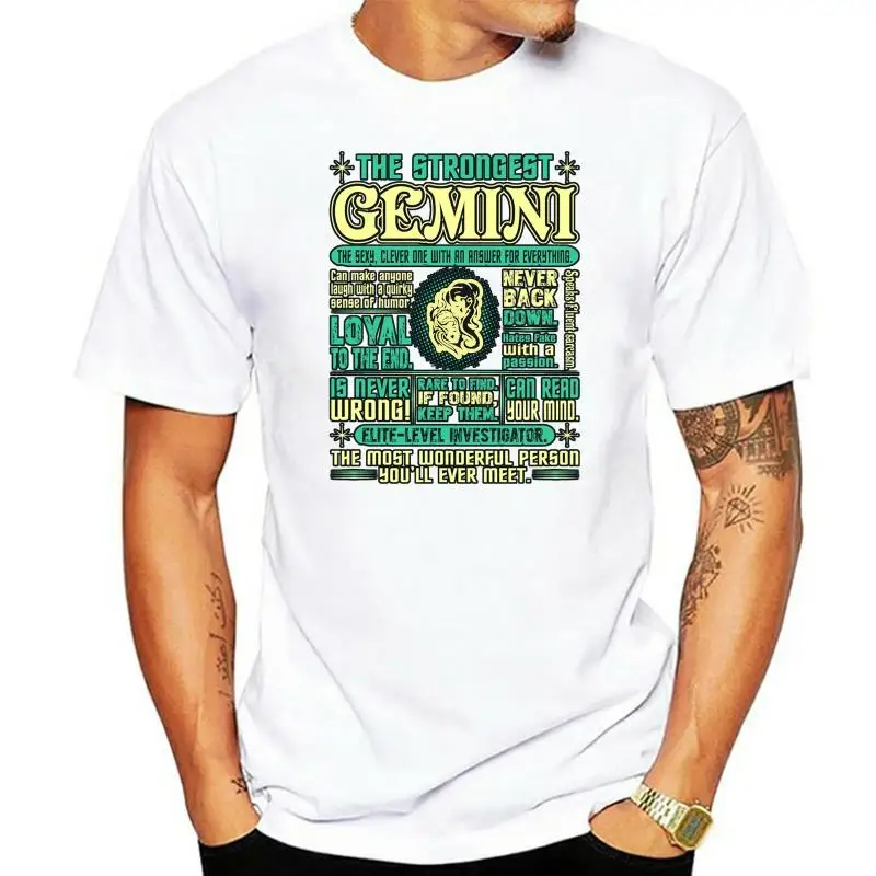 Strongest Gemini Loyal Can Read Your Mind Zodiac T shirt Men Cotton T-shirt