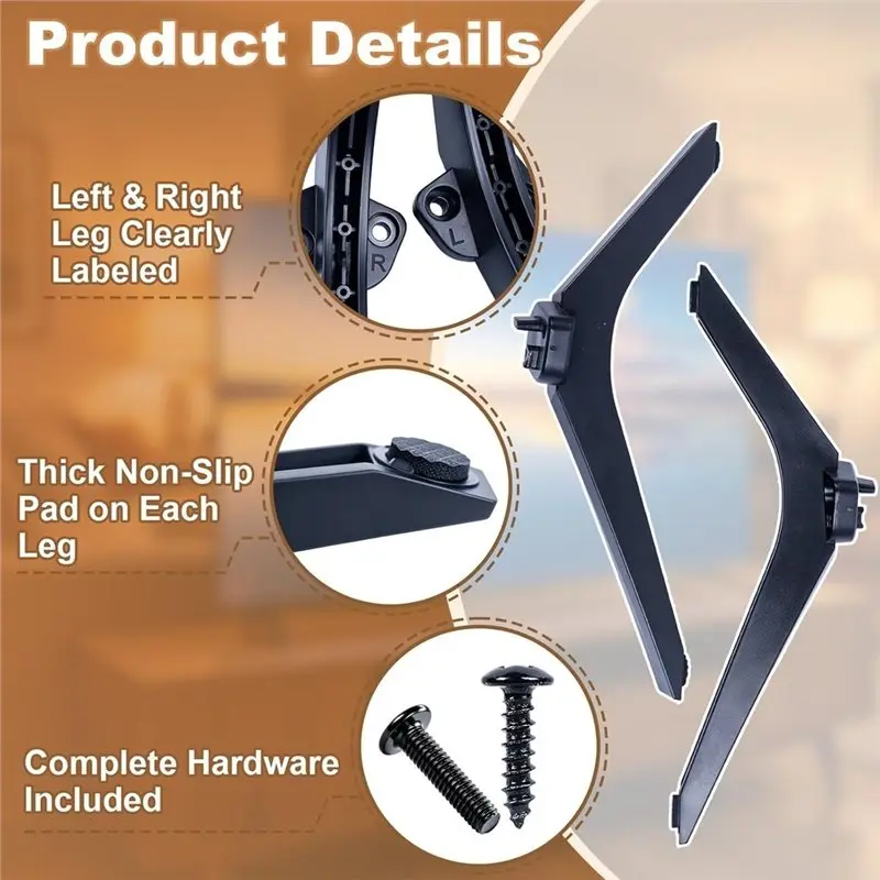 【HOT A69Z!】For Hisense Tv Replacement Stand Legs For Hisense Tv Legs Replacement Screws Included For Easy Installation