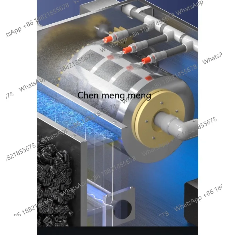 الفولاذ المقاوم للصدأ بركة السمك تصفية نظام تداول المياه طبل الغسيل العكسي الصامت مرشح صغير