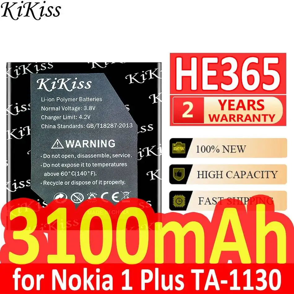 3100mAh For Nokia 1 Plus TA-1130 1123 1127 1111 Mobile Phone Battery HE365 Environmentally Friendly Long-Lasting Performance