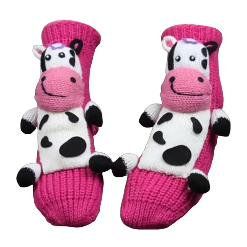 

Creativity 3D Prints Christmas Socks Thick Hand Crocheted Animal Socks Warm Breathable Winter Socks for Men & Women