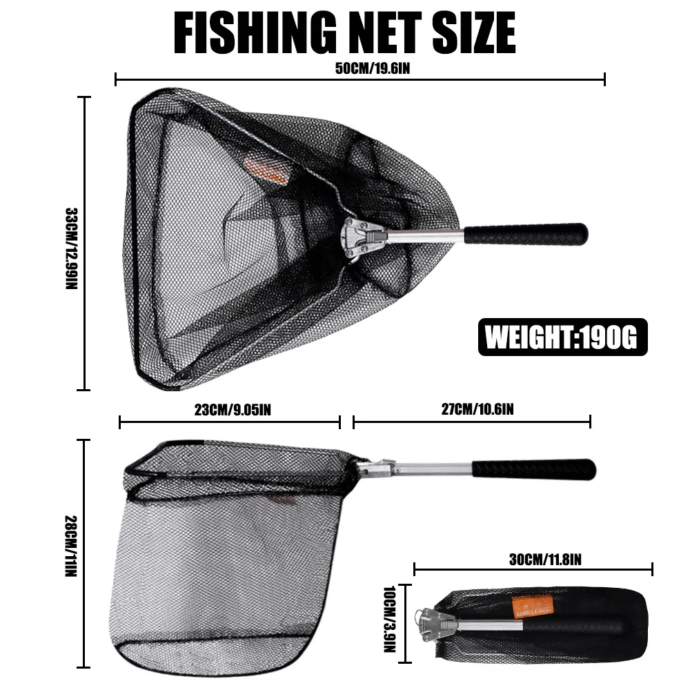 Red de pesca plegable ultraligera – Aluminio marino - imagen 3