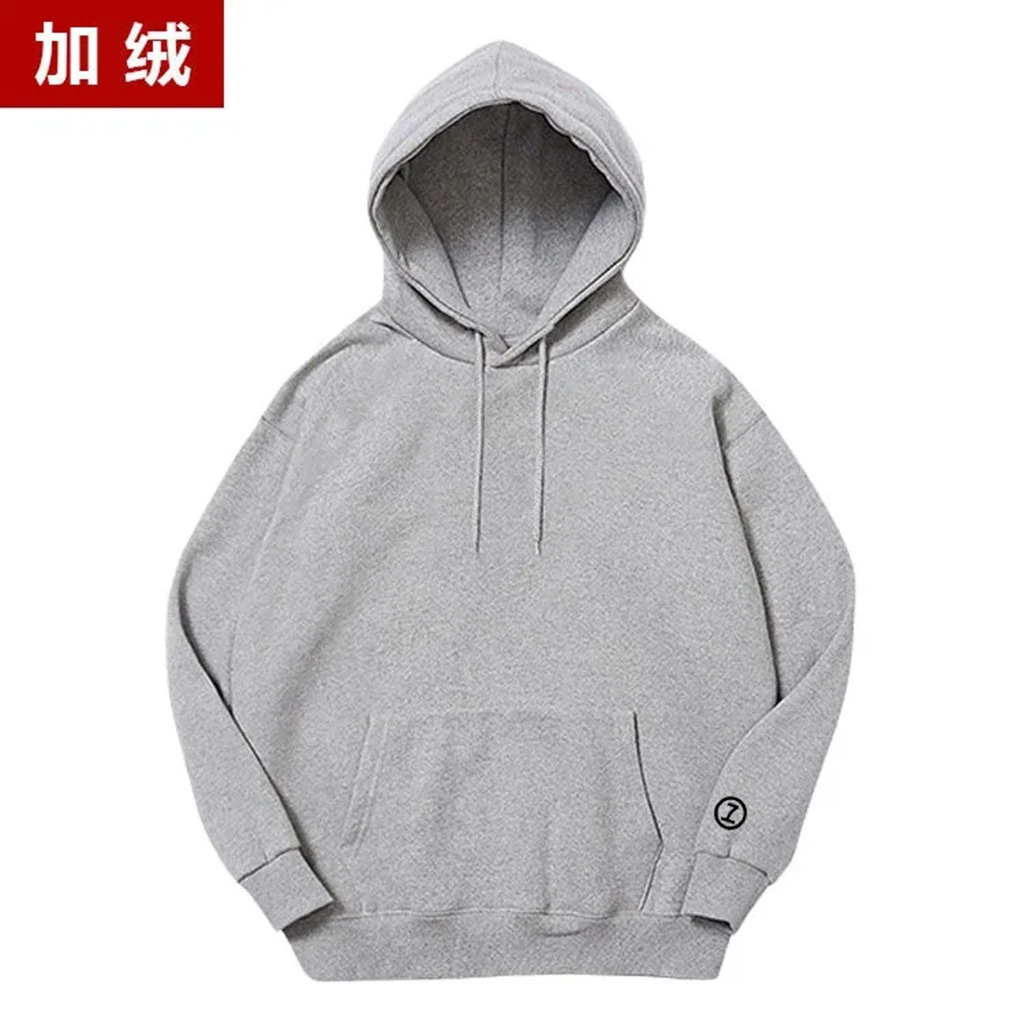 

kpop ins grey pullover Hoodie women Men Autumn Sweatshirt pullover Hoody Kpop 2pcs Clothes For Youth Fans